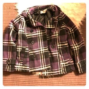 Cute plaid dress coat for girls